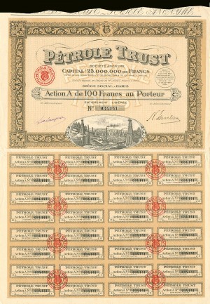 Petrole Trust Societe Anonyme - Stock Certificate